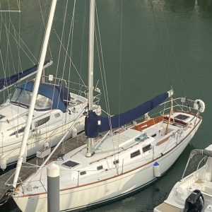 <p><strong>Breeze</strong></p><p>Designer: William Lapworth<br />Builder: Jersey Marine<br />Launched: 1967<br />Class: Cal40</p>